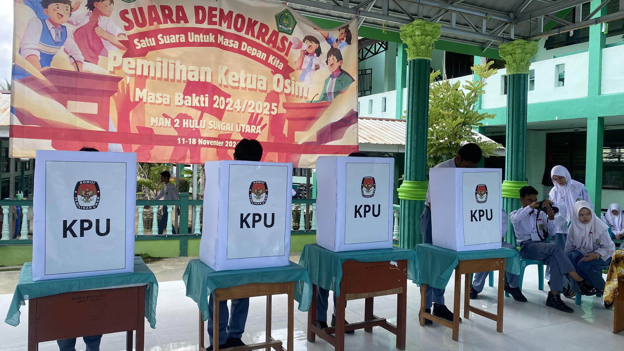 Demokrasi di Madrasah, MAN 2 HSU Laksanakan Pemilihan Ketua dan Wakil Ketua OSIM