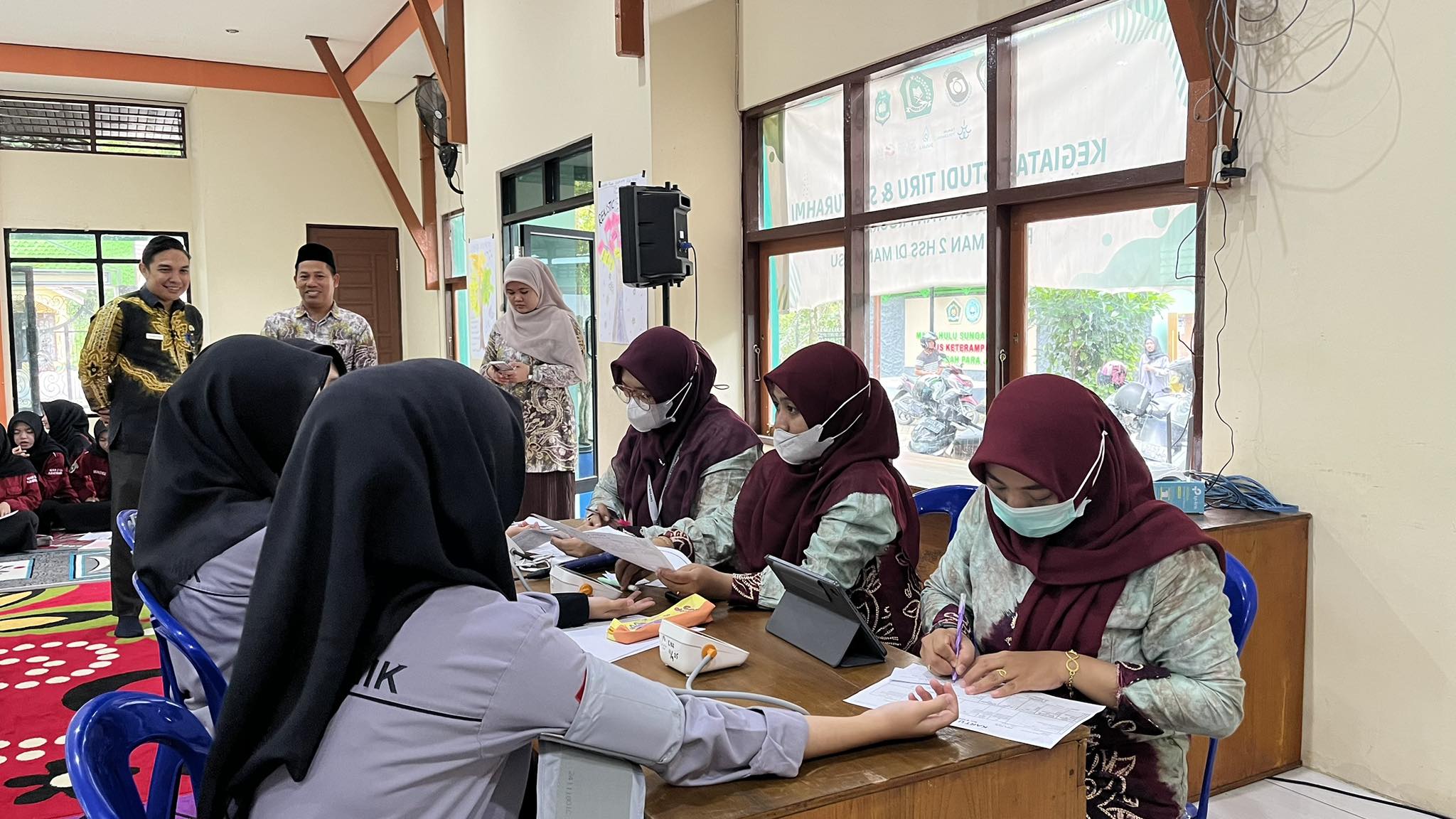 MAN 2 HSU Antusias Ikuti PKG Bersama UPT Puskesmas Sungai Malang