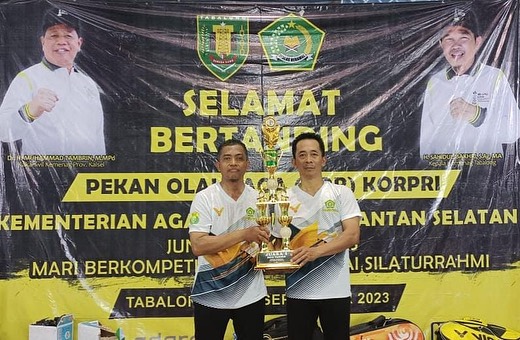 ASN MAN 2 HSU Sumbangkan Medali Emas Pada Pekan Olahraga Korpri Ke-3 Tahun 2023